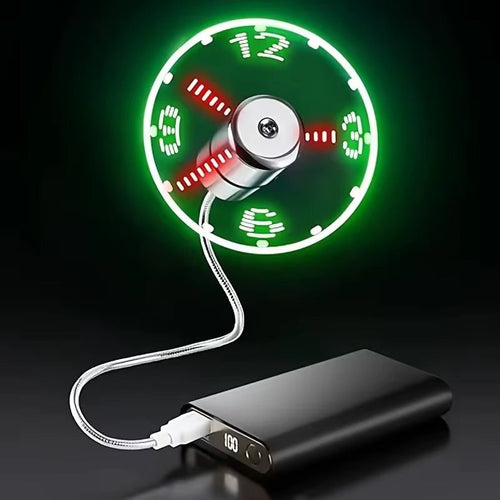 USB مروحة الساعة الذكية